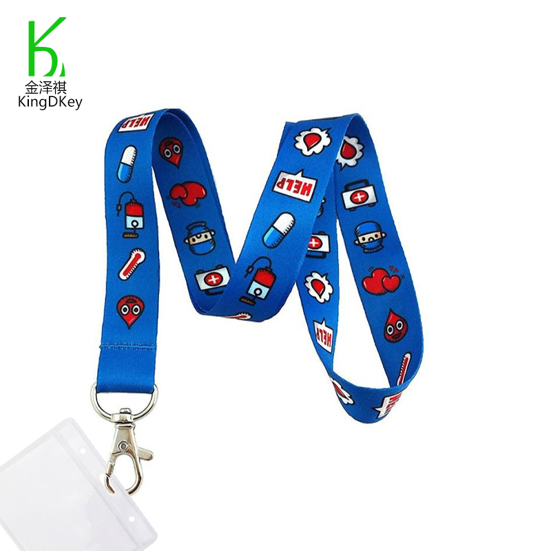 Медицинский шнурок Doctor с биркой и брелоком оптовая продажа шелкографический Паракорд дизайнерский брелок для ключей шелкография с микрофоном