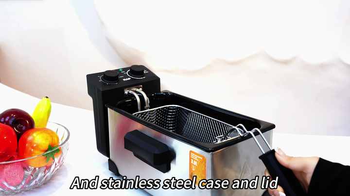 ◉※前Hd1001 未使用保管品 RAF Deep Fryer 電気フライヤー RAF 3L Electric Deep Fryer - Stainless Steel, Adjustable