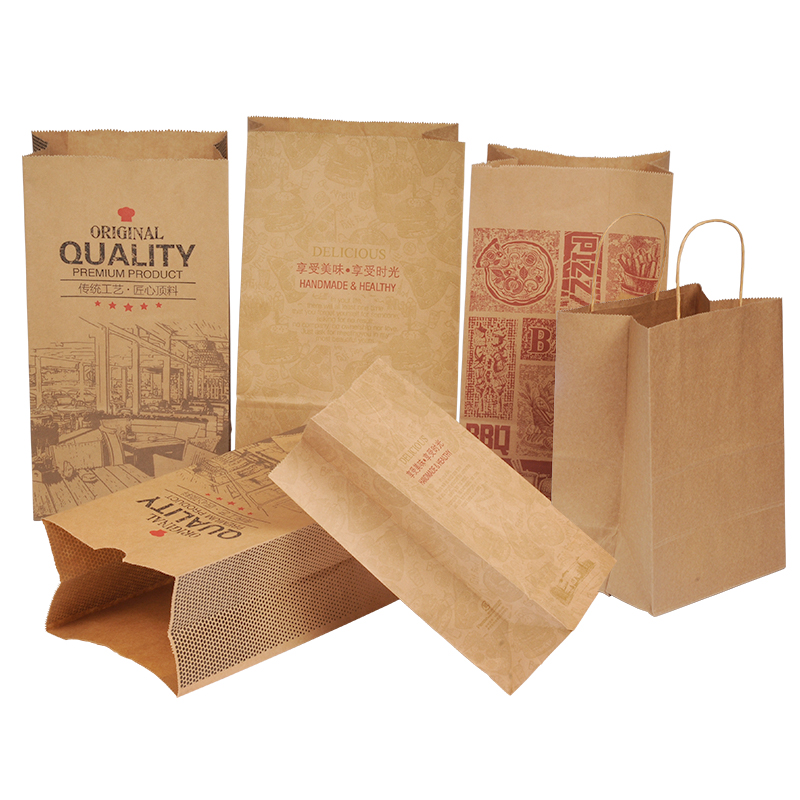 Для выпечки и упаковки вынуть сумка Гамбург бумажный мешок с квадратным дном Упакованные мешоки