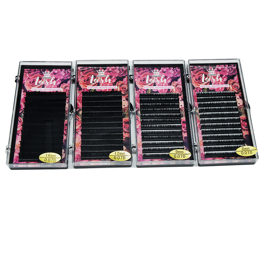 Ресницы MASSCAKU для наращивания, 0,03, 0,05, 0,07, русский объем