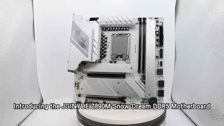 JGINYUE Z890M Snow Dream AI Gaming Motherboard, DDR5, Intel