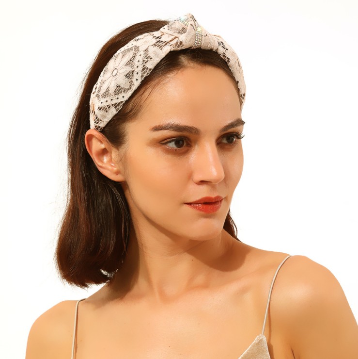 Yiwu завод 2018 зима кружева трикотажные оголовье для женщин оптовая продажа аксессуары для волос узел оголовье