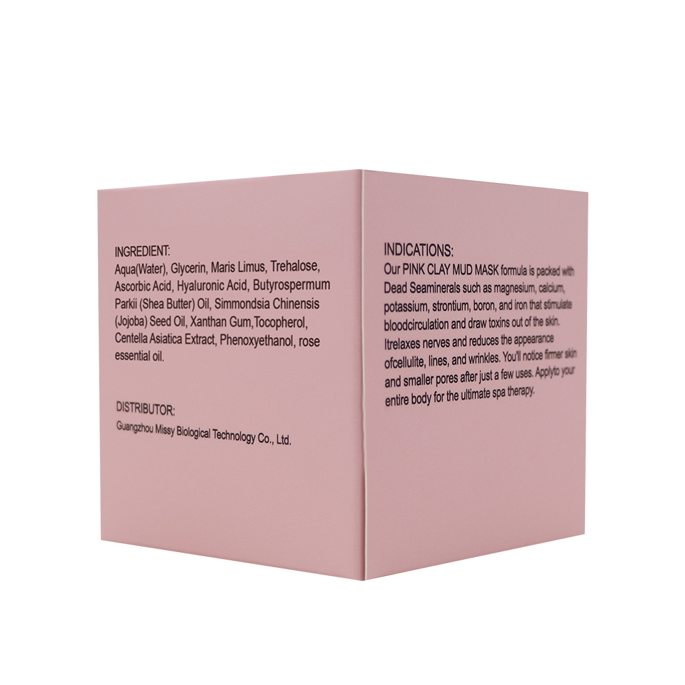 MISSY OEM/ODM Private Label Natural Organic Rose Essential oil Mud Mask Facial Organic Mask