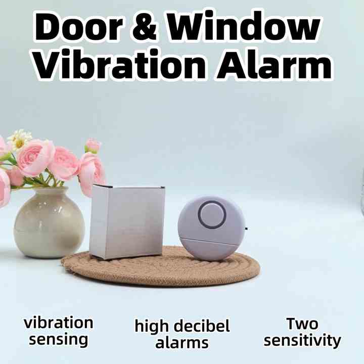 Mini Wireless Vibration Sensors Door and Window Security Alarm ABS Home Security System for Indoor Use WiFi Connected Mini Wireless Vibration Sensors Door and Window Security Alarm ABS Home Security System for Indoor Use WiFi Connected