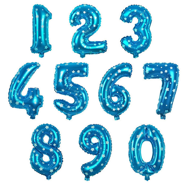 32 Inch Big Foil Birthday Balloons Air Helium Number Balloon Figures Happy Birthday Party Decorations Kid Baloons Birthday