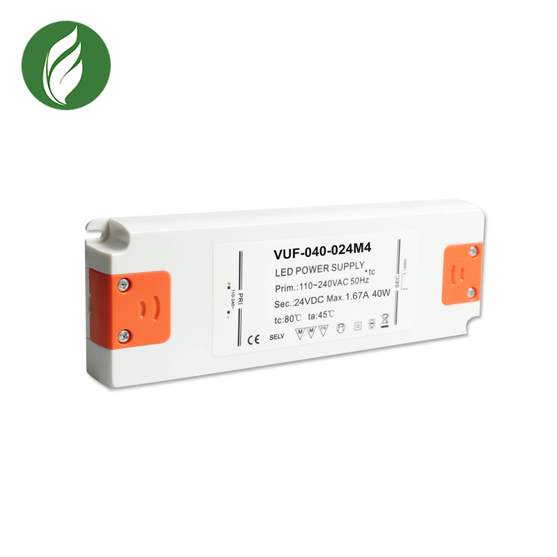 Одиночный выход постоянного тока 24 В постоянного затемнения 1.67A 40 Вт Светодиодный драйвер питания для модулей