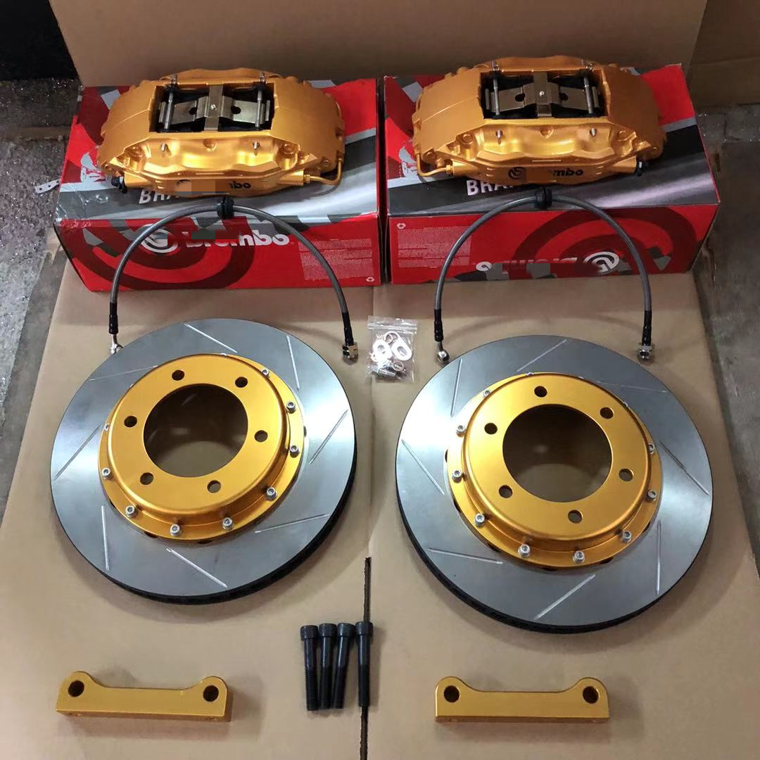 Custom green caliper big brake kit with calipers, pads and rotor ty