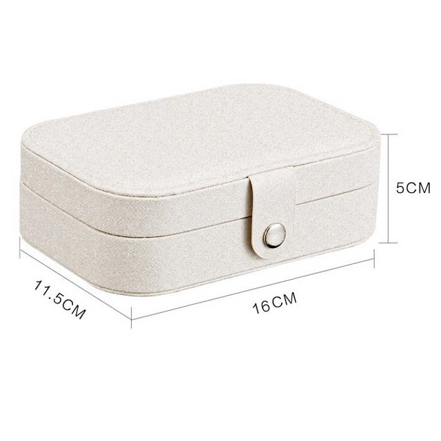 Low Moq Custom Logo Wholesale Luxury Pu Leather Jewelry Box Organize Case Leather Mini Travel Jewelry Boxes