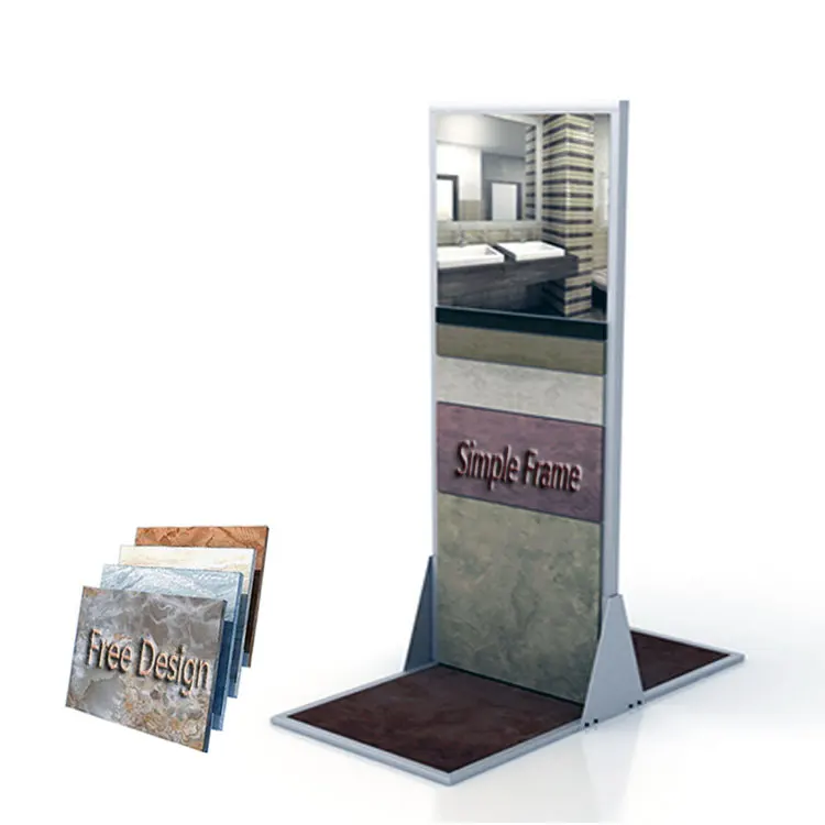 Cardboard Automatic  Saw Pebble Mosaic Sumex Stand Panel Adjustable Display Wall Paper Storage Rack Tile