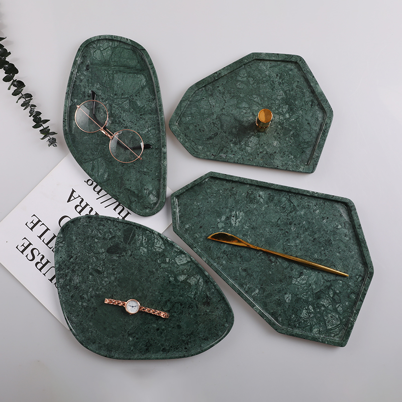 Home Decor Hot Sale Green Marble Serving Tray Marble Stone Jewelry Display Green Marble Vanity Tray bathroom-Casamarbury  marble trays,marble trays,marbling tray,marble tray,marble tray,green marble tray,marble bathroom tray,marble vanity tray,Green Marble