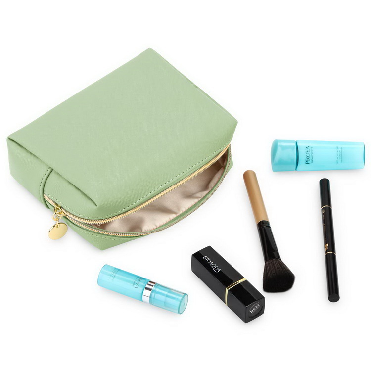 Piccola borsa per il trucco portatile resistente all'acqua per la borsa da toilette da viaggio in pelle PU