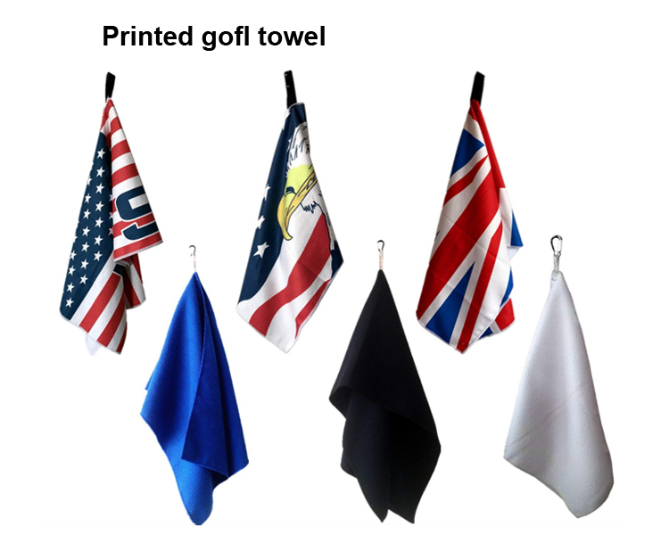 Digital Print Sublimation beach Microfiber Waffle Golf Towel Custom Logo