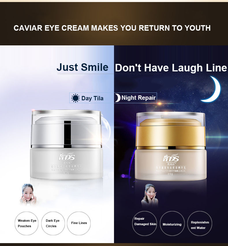 Factory New Desgin Promasks Brand Caviar Anti Aging Facial Eye Cream Care Set