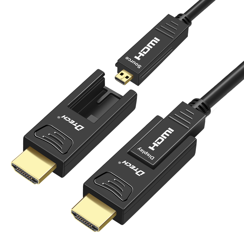 DTECH совместимый интерфейс 18G 3d 4K @ 60Hz D-A 100m AOC HDMI волоконно-оптический кабель 50m