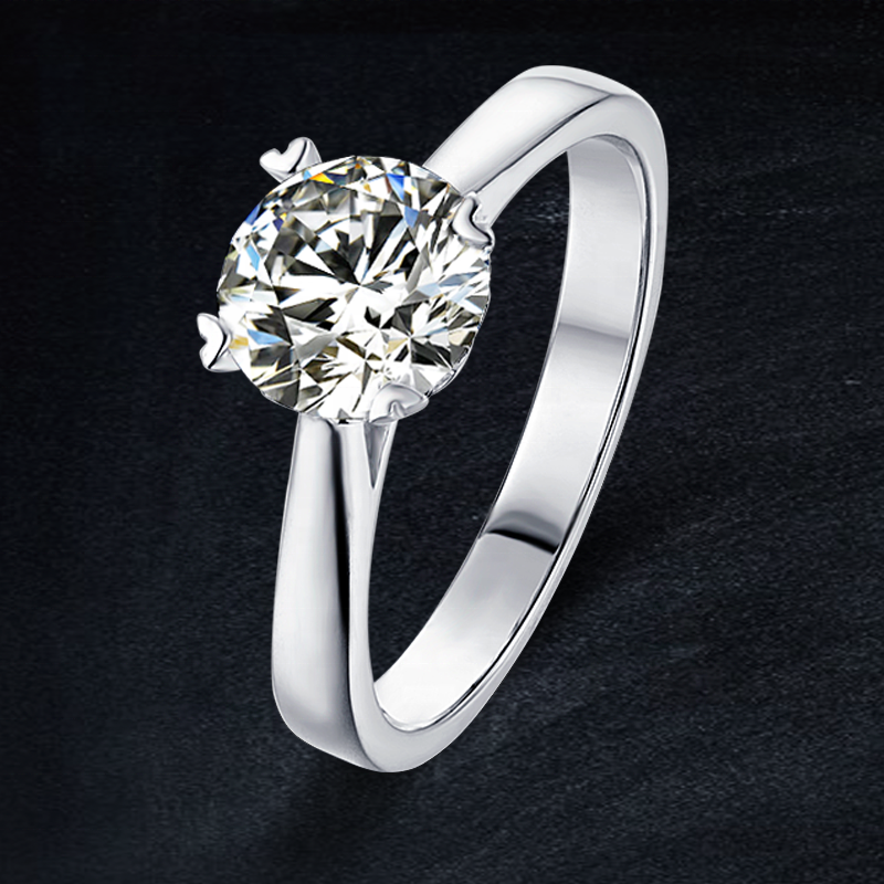 Dudee Trendy Silver Black Plating Stainless Steel engagement rings ladies fashion rings