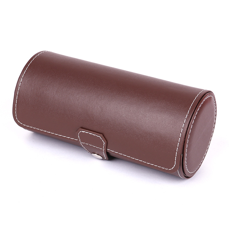 VIAGEM Factory personalizada Real Leather Travel Organizer Watches Case Leather Travel Watch Box