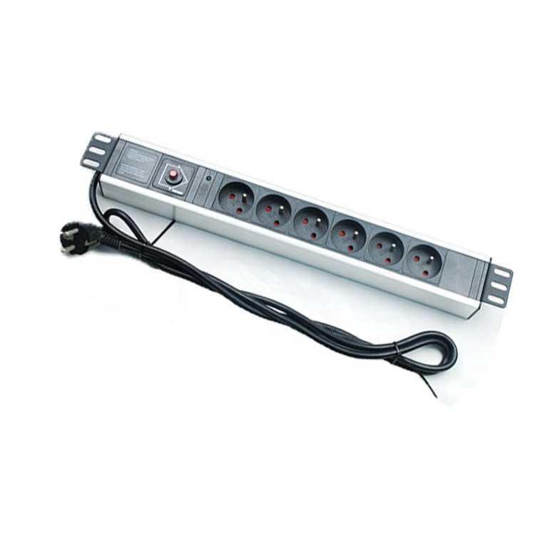 48/" 12 Outlet Metal Rack Mount Power Strip Surge Protected Lighted Power Switch