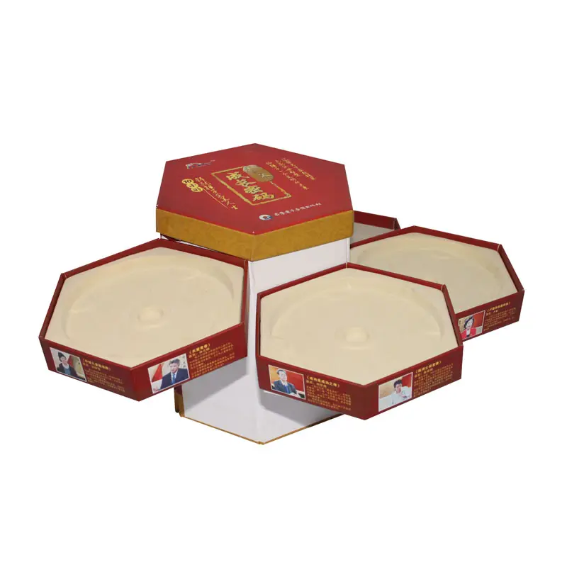 Wooden Box factory customized OEM Logo Custom Fancy Shape Logo Pentagon Paper Packaging Box