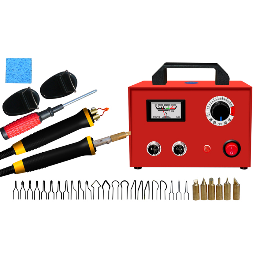 Digital Display Pyrography Machine with Temperature Control 220V InLoveArts 60W Wood Burning Kits with 2 Pyrography Pens and 23pcs Pyrography Tips