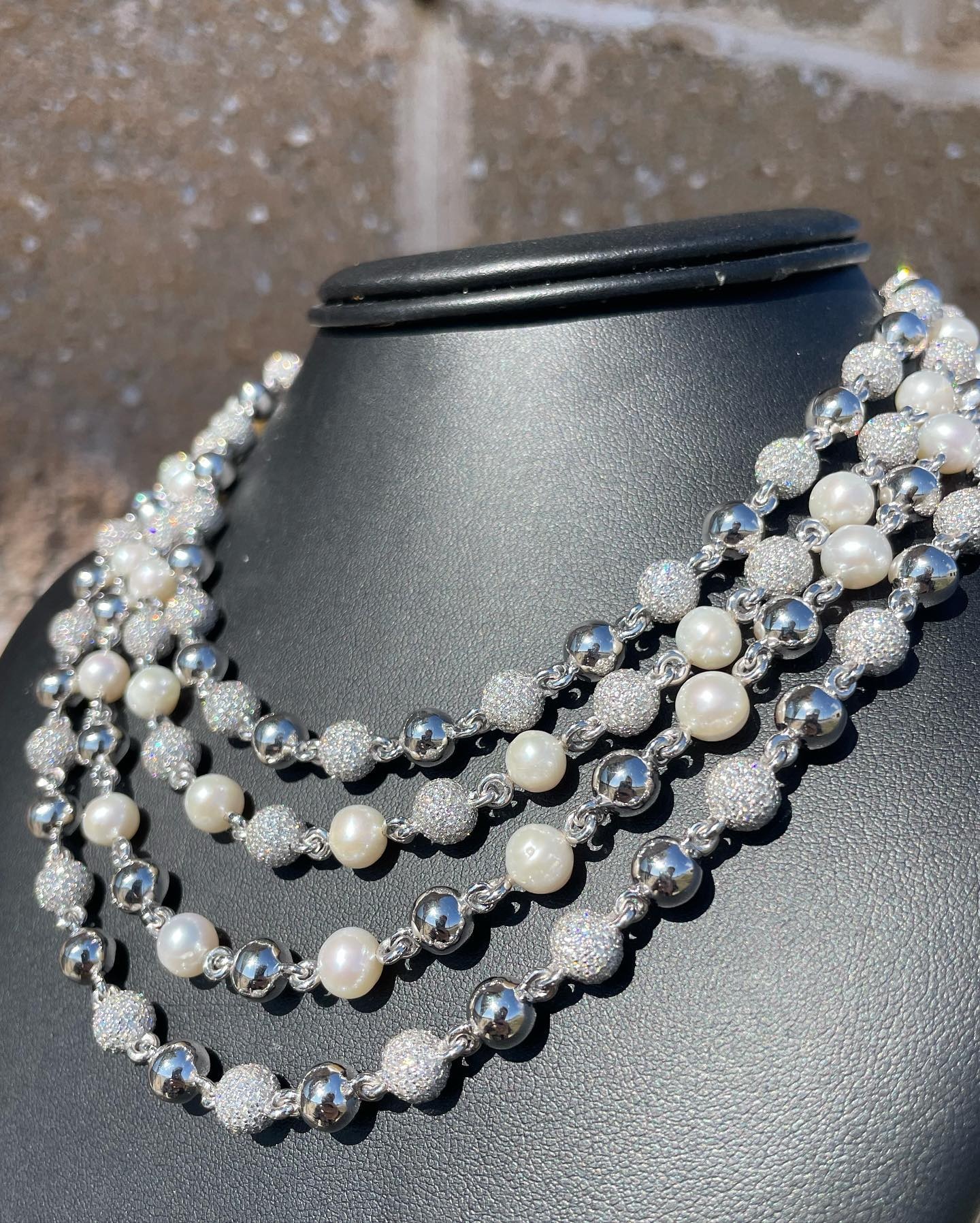 Latest Necklace Designs Pearl Moissanite Hip-Hop Jewelry VVS Moissanite Cuban Chain Iced out Sterling Silver 925 Necklace