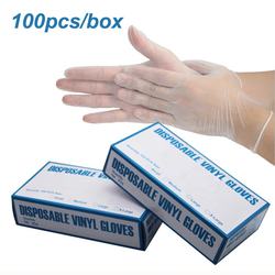 Transparent Disposable Gloves Powdered Free Elastic Durable Vinyl Gloves for Personal Use/Restaurant/Beauty Salon Glove Supplies