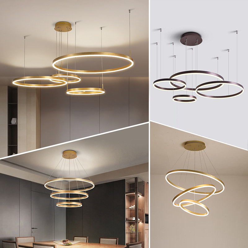 acrylic and gold pendant light