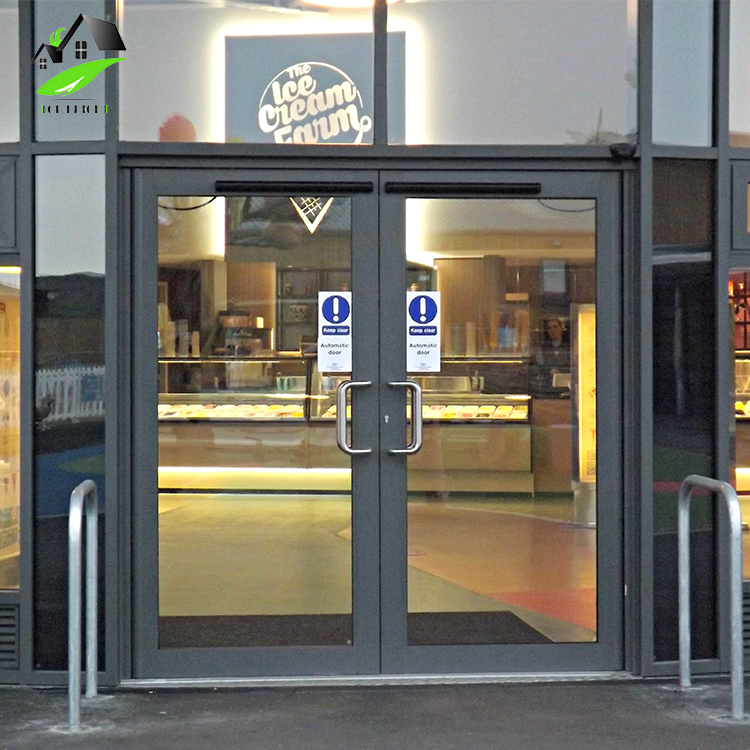 سلامة التلقائي الألومنيوم الإطار انزلاق كبير باب منزلق من الزجاج