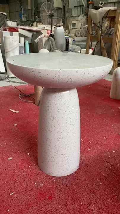 HZX Custom Modern Fiberglass Coffee Table with Marble