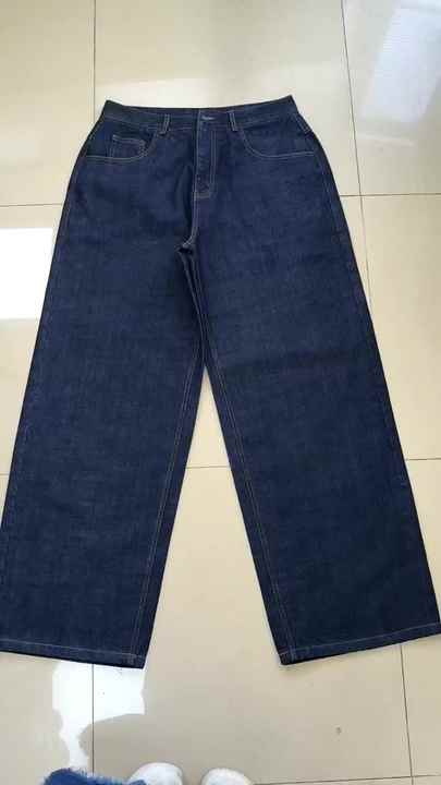 Men Custom Raw Indigo Selvedge Baggy Pants Regular Straight