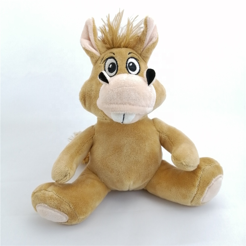 Skin Friendly Stuffed Animal Cartoon Soft Embroidery Baby Comforter Toy