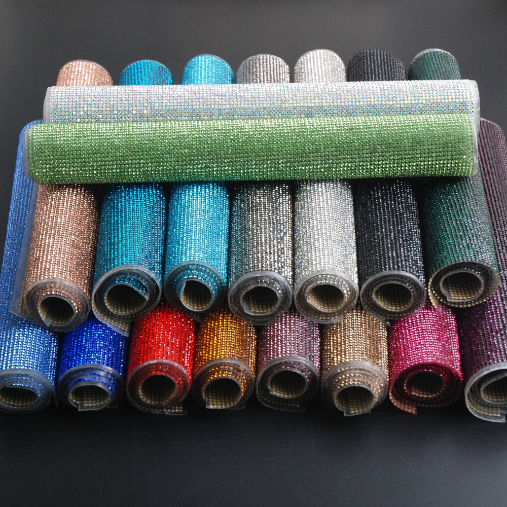 2 мм-2,3 мм Горячая фиксация Кристалл Стразы сетка двухсторонний клей стразы Алмазная наклейка Стразы сетка листы