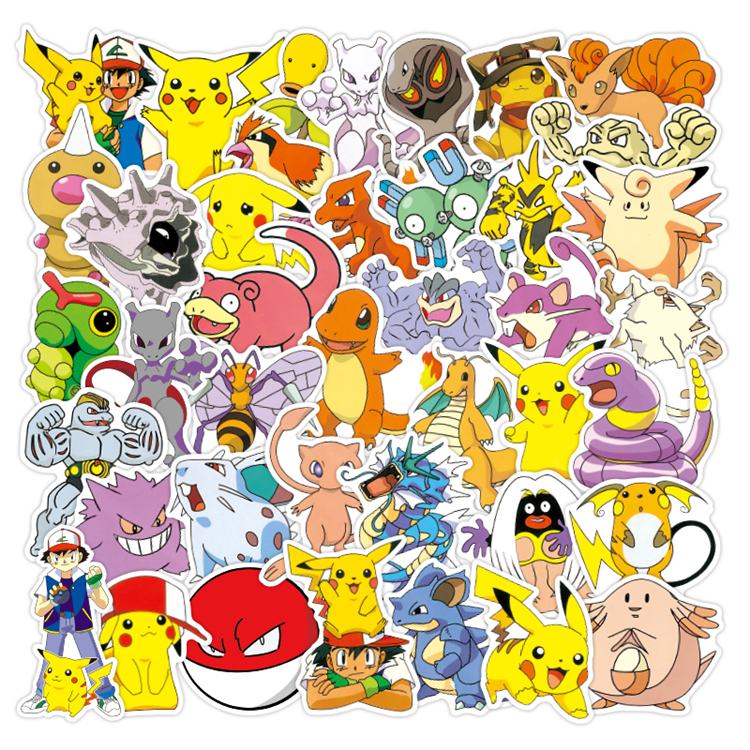 80 шт./упак. Покемон в стиле граффити наклейки для Moto машинок с дистанционным управлением чемодан прохладном наклейки скейтборд стикер