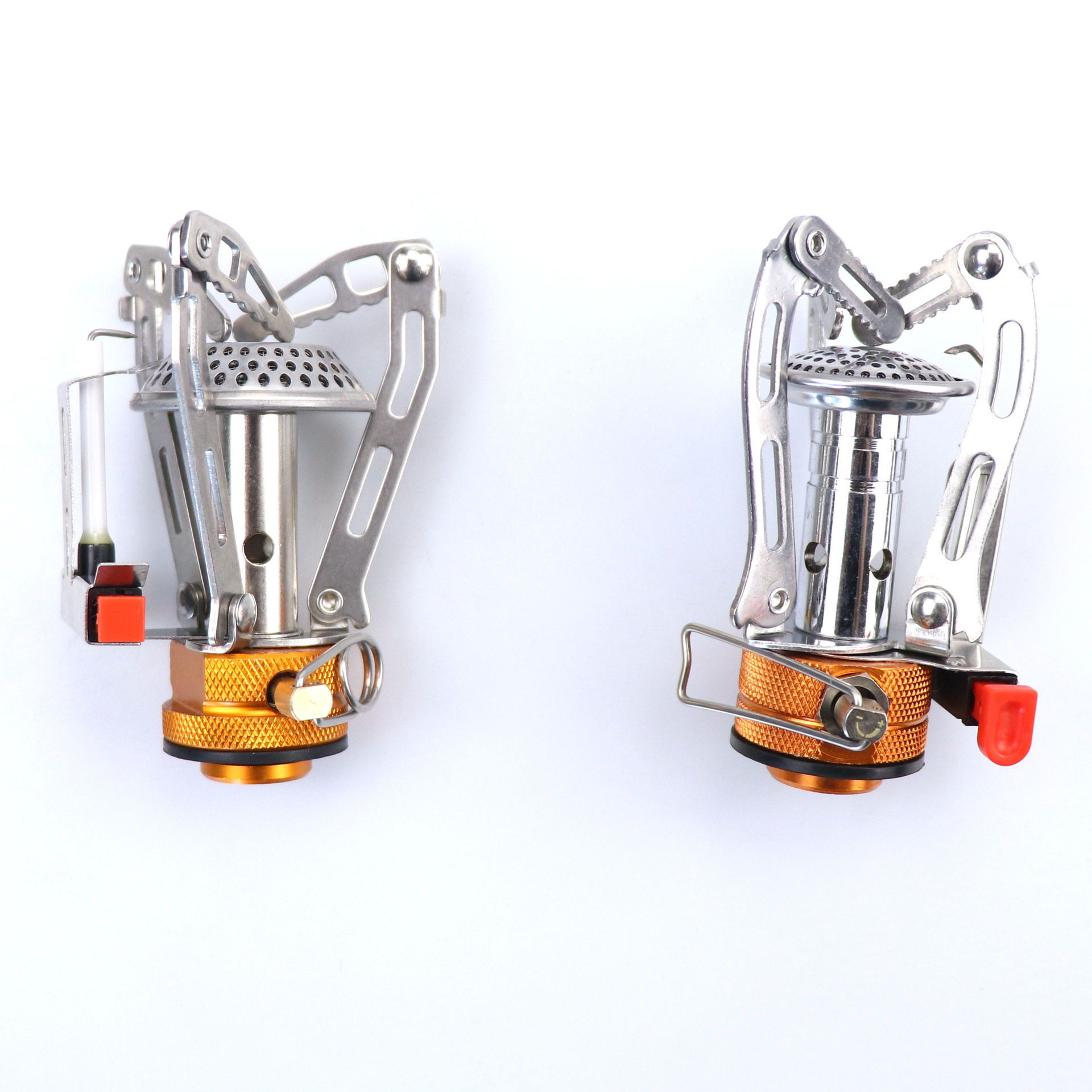 Camping Cookware Foldable Gas Stove Light Weight Stainless Steel Cooker Gas Burner Mini Outdoor Camping Stoves Accessories