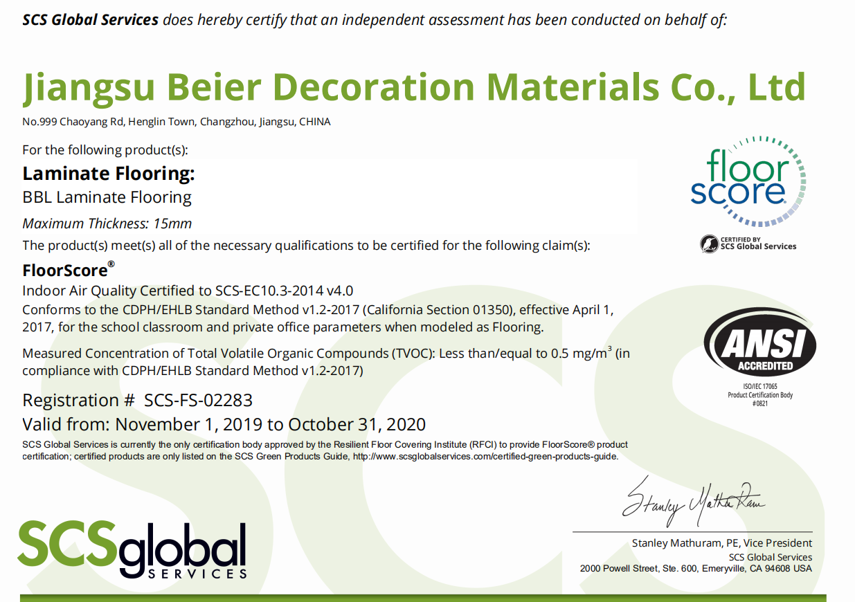 Company Overview Jiangsu Beier Decoration Materials Co Ltd
