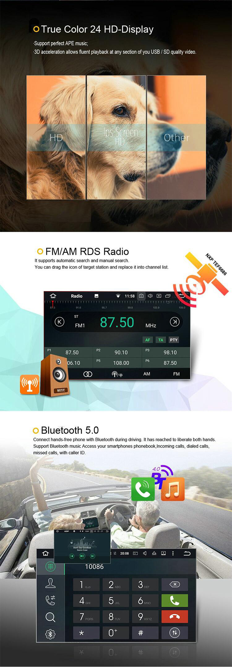 Android 10.0 Car DVD Player GPS Navigation multimedia for Dongfeng Fengshen H30-S30 RDS Radio Stereo