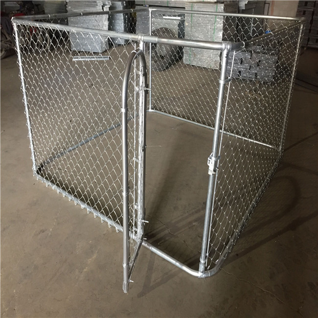Horizontal Sliding Folding Dog Crate Stainless Steel