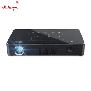 Salange P10 Portable DLP Video LED Mini Projector with 170 Ansi Lumens 8000 mAh Battery HiFi Speaker Android6.0 WiFi 4K Beamer