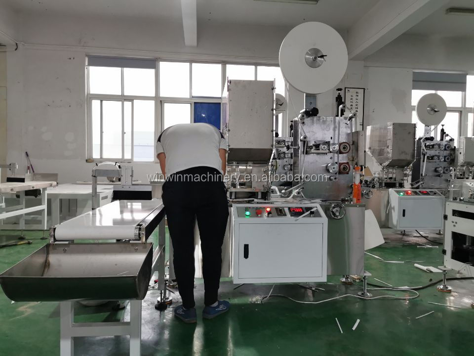 Automatic individual single paper drinking straw wrapping packing machine