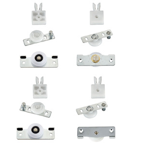 2 UNIDS Rodillos de la Puerta de la Ducha Servicio Pesado Puerta de Granero Carril de la Rueda Puerta Corredera Rodillo Hardware Hardware de Pl/ástico Metal Puerta Corredera