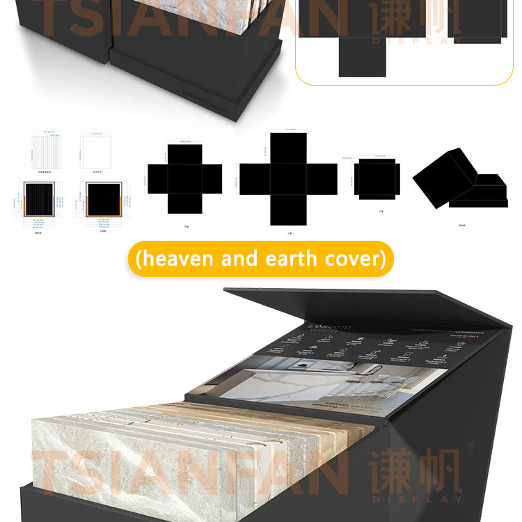 New High Quality 10 Capacity Case Stone Tabletop Holder Rack Display Stand Quartz Desktop Sample Box