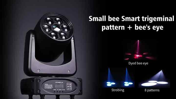 7pcs 150W Bee-Eye Pattern LED Shaking Head for Wedding Bar