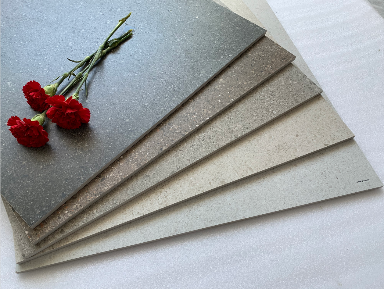 Hasin Wholesale Rustic Matt Surface Porcelain Grey Cement  Marble Floor Tiles