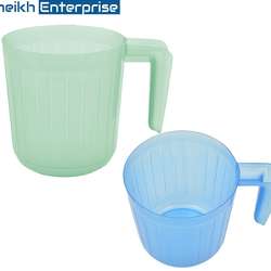 Plastic Bathroom Mug Round Line for Shower Kids