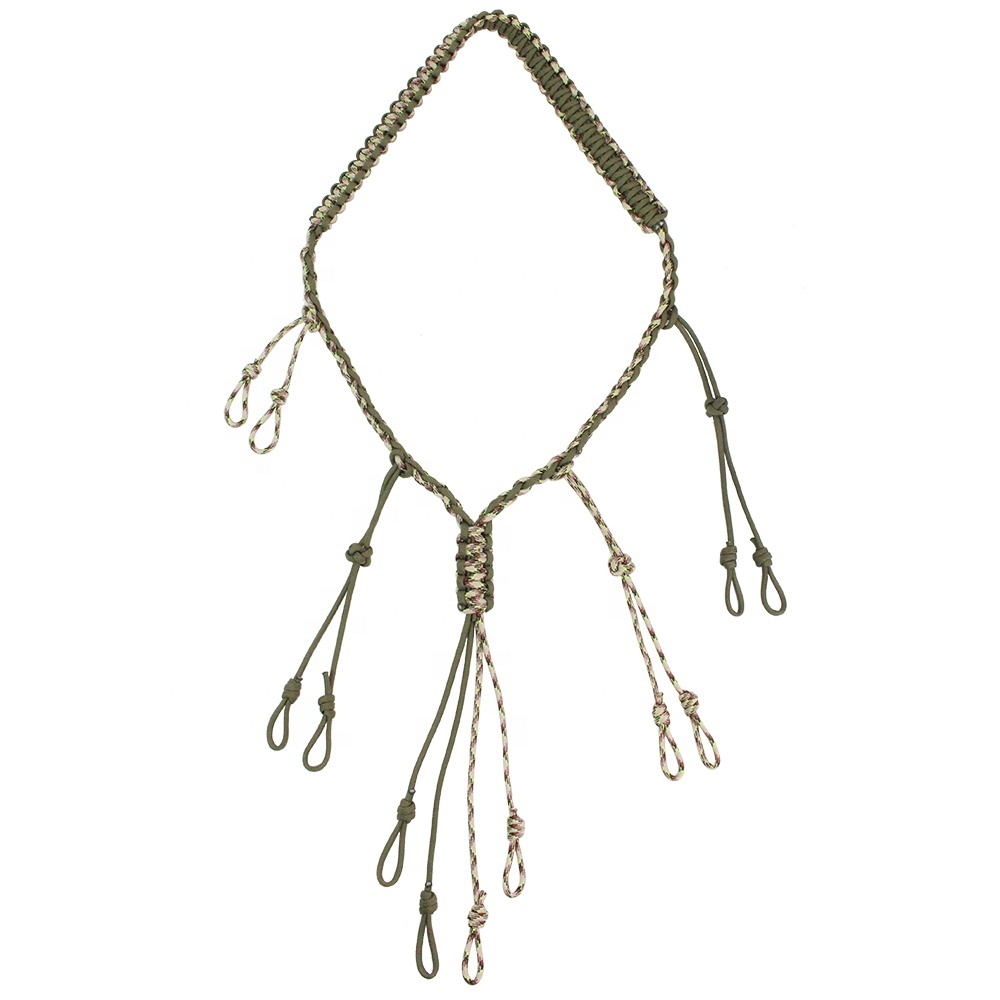 Hunting Lanyard Duck Call Lanyard Paracord Lanyard Hunting Goose Calls 12 Adjustable Loops Outdoor Predator Gear Hand Braided