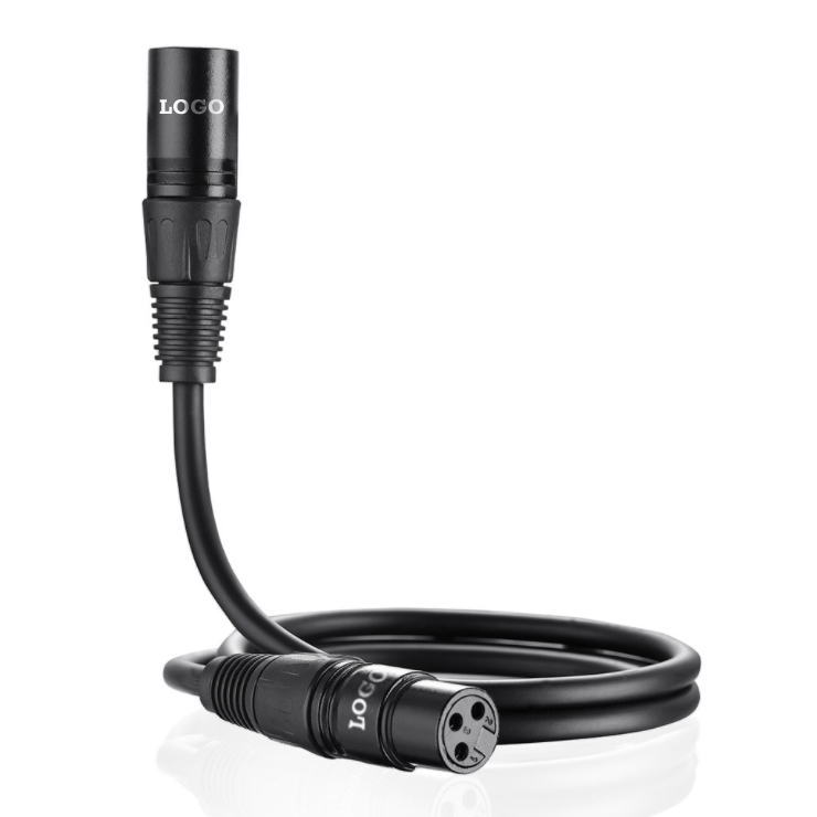 Оптовая продажа 24AWG 6ft пользовательский черный ПВХ XLR папа к женскому XLR кабель