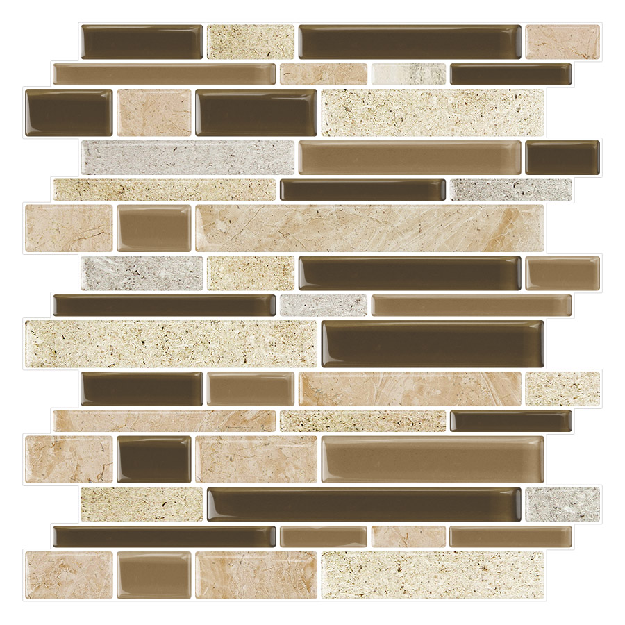 Brown rectangular crystal epoxy wall stickers DIY self-adhesive wallpaper 3D waterproof hot Amazon wallpaper wall paper