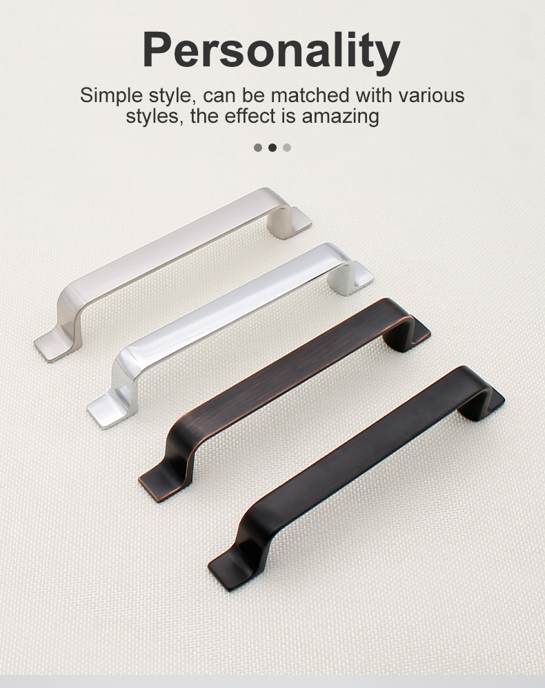 Nordic Decorative Cabinet Wardrobe Door Drawer Handle, Zinc Alloy U-Shape Matte Black Modern Furniture Small Handle & Knobs //
