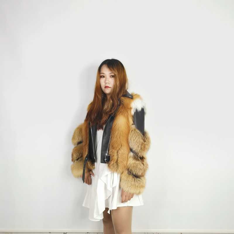 Real Fox Fur Coat Girl's Outware Real Fox  Fur Winter  Coat