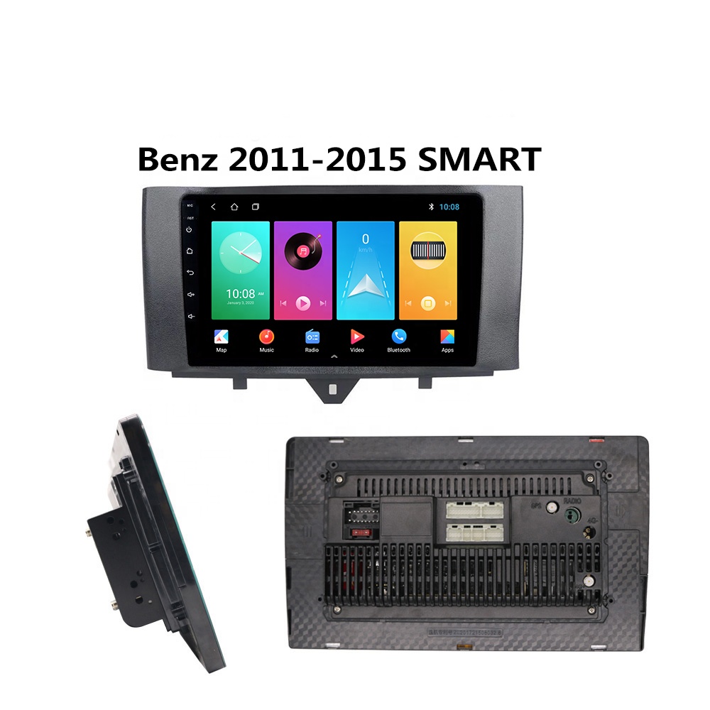 Car Stereo Navigation Digital Slide Touchscreen Car DVD Radio Receiver 9 inch For Benz SMART 2011-2015