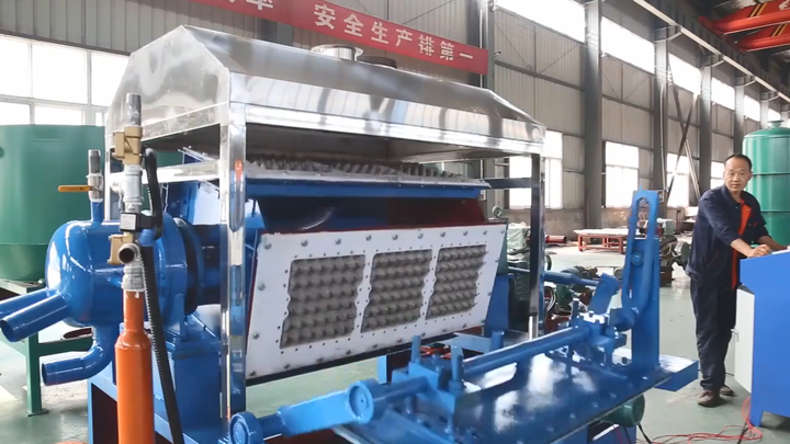 Waste Paper Pulp Forming Egg Tray Making Machine With Brick Kiln Drying ...